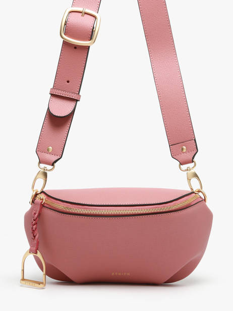 Belt Bag Torsade Leather Etrier Pink torsade ETOS022M other view 1